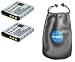 ValuePack (2 Count): Digital Replacement Battery for Specific Digital Camera and Camcorder Models / Compatible with Sony NP-FT1, Cyber-shot Series: DSC-L1, DSC-L1/B, DSC-L1/L, DSC-L1/LJ, DSC-L1/R, DSC-L1/S, DSC-L1/W, DSC-L25P, DSC-M1, DSC-T1, DSC-T9, DSC-T10, DSC-T10/B, DSC-T10/P, DSC-T10/W, DSC-T11, DSC-T3, DSC-T3/B, DSC-T3S - Includes Leatherette Camera / Lens Accessories Pouch