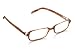 Zoom Stylish Rectangular Reader, Wood Grain Pattern, +3.00