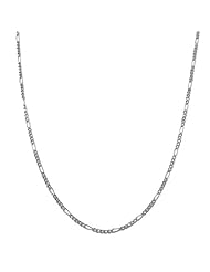14 Karat White Gold Figaro Chain (20 Inch)