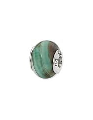 Sterling Silver Light Blue Agate Stone Charm