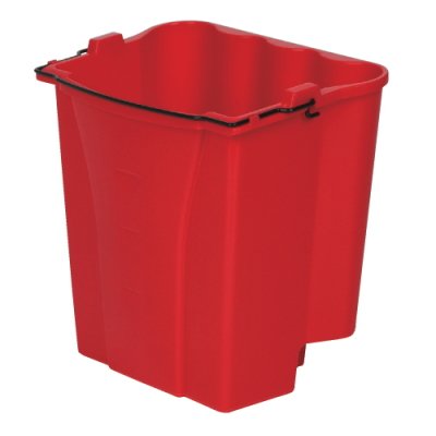 Rubbermaid Commercial 9C74RED Dirty Water Bucket for Wavebrake Bucket/Wringer, 18-Quart,(RED)
