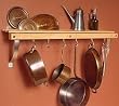 JK Adams PRW-01 Wall Pot Rack Maple