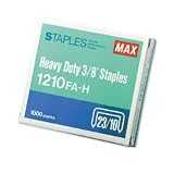Flat-Clinch Heavy-Duty Staples for MXBHD12F, 3/8, 65 Sheet Capacity, 1000/Box MXB1210FAH