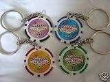 Pack Of 4 Casino Poker Chip KeyringsIMAGE