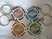 Pack Of 4 Casino Poker Chip Keyrings_s-1