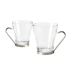 DeLonghi EGP2008 8-Ounce Glass Cappuccino Cups, Set of 2 by DeLonghi