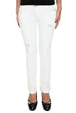 Hot Kiss White Patch Cuff Ankle Skinny Jeans