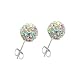 Utopia studs-unisex-made with over 70 Swarovski aurore crystals -Argent 925/1000-silver posts and bu