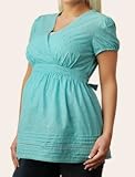 Motherhood Maternity: Short Sleeve Faux Wrap Maternity Shirt