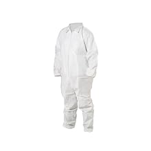 High Five AC152 Microporous WBP Coverall with Zip Front, Elastic Wrists and Ankles, Medium, White (Case of 25)
