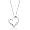 10k White Gold Diamond 3-Stone Heart Pendant (1/10 cttw, I-J Color, I2-I3 Clarity), 18