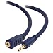Cables To Go 40627 Velocity 3.5mm Male/Female  Mono Audio Extension Cable, Blue (12 Feet/3.65 Meters)