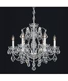 IMAGE OF Schonbek 1705-49 Century 6 Light Single Tier Chandelier in Black Pearl with Clear Handcut crystal