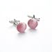 Onyx Designer Cufflinks - Pink Cats Eyes