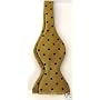 100% Woven Silk Gold w/ Black Polka Dot Bow Tie
