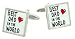 Rhodium plated Best Dad in the World cufflinks