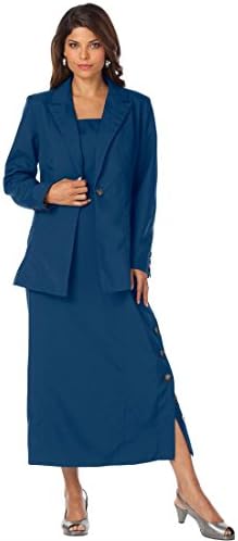 Roamans Women's Plus Size Side Button Jacket Dress