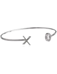 Brass XO Cuff Bracelet; 2.75"