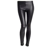 Miso Wet Look Leggings - Black - Womens