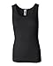 Bella Ladies Combed Ringspun Cotton 2x1 Rib Tank Top - Black - Medium