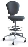 Metro Extended Height Swivel/Tilt Chair, 22 To 33 Seat Height, Black/Fabric - Same Day Shipping (orders by 3 pm), Next Day Delivery (in most cases)