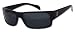 Tres Noir Optics "The Rambler" Sunglasses Classic Mid Sized Wrap Punk Rock Shades Handmade High Quality Locs SHINY BLACK FRAMES / SMOKE CR39 LENSES