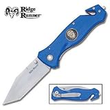 Ridge Runner Blue Tactical Rescue Folding Knife