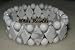 White Howlite Bracelet; 6mm Rounds and Rhombus Shaped Beads