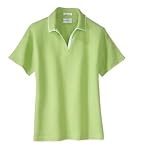 NEW Outer Banks - Ladies Egyptian Diamond Knit Sport Shirt with Tipping Spring Green-XL