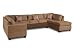 Bobkona 3-Piece El Dorado Grande Sectional Sofa Set with Chaise Reversible in Saddle Color (7-seat)