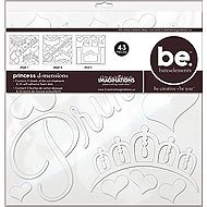 Bare Elements 12x12 Chipboard Die Cut Sheets, 3/Pkg: Princess