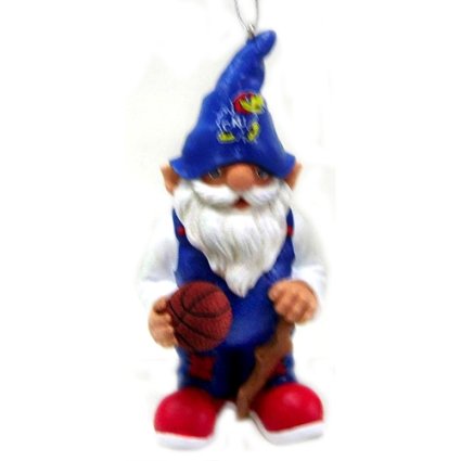 Kansas Jayhawks NCAA Gnome Christmas Ornament