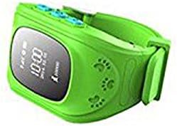 MakCreateSmart Phone Watch Children Kid Wristwatch Q50 GSM GPRS GPS Locator Tracker Anti-Lost Smartwatch Child Guard for iOS Android (Green)