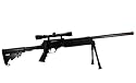 CYMA Spring M187D Bolt Action Sniper Rifle FPS-550 4X32 Bosile Scope, Collapsible Stock, Bipod Airsoft Gun