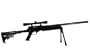 CYMA Spring M187D Bolt Action Sniper Rifle FPS-550 4X32 Bosile Scope, Collapsible Stock, Bipod Airsoft Gun