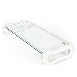 Placewiz - iRoo iBoard - justierbares Schreibtischregal aus Glas mit USB-Hub