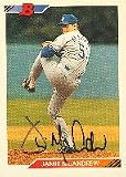 Jamie McAndrew, Albuquerque Dukes - Dodgers Affiliate, 1992 Bowman Autographed Card