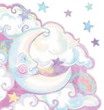 Moon Peel & Stick - Pink  Wall Mural