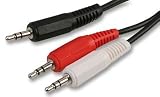 3.5mm Splitter 1m - Stereo Jack to 2x Stereo Jacks - Split Audio Signal with this Cable - 1 Metre Lead