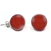 Bling Jewelry 925 Sterling Silver 6mm Bead Round Carnelian Ball Stud Earrings