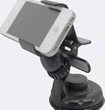 吸盤クリップ式車載ホルダー スマートフォン 大型のスマートフォンにも対応！ iPhone EVO3Dにももちろん対応！ レバー
