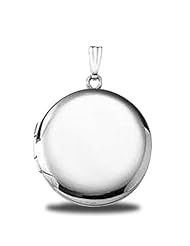 Sterling Silver Round Picture Locket - 2- Sizes- 3/4 Inch- 1 Inch-