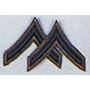 Private Rank SUBDUED Style Iron-On Military Patch (SET OF 2)