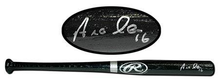 Black Mini-Bat (serial-numbered to 50) signed by Chicago Cubs Aramis Ramirez - Autographed MLB Bats