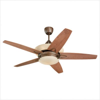 Monte Carlo Fans 5AHR60BRD-L Arch - 60'' Ceiling Fan, British Bronze Finish with Walnut Veneer Blade Finish