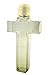 Religious Gifts Moulded Plastic Cross Shape Holy Water Bottle with Screw Top Lid, 3/4 oz