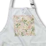 Vintage Book Cover Light - BLACK Full Length Apron With Pockets 22w X 30l