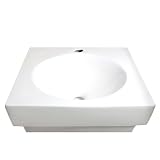 Decolav 1425-CWH 19-Inch Square Ceramic Vitreous China Vessel, White