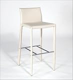 Euro Style 0-2371 Shen-B Leather Bar Stool Black Leather/Chrome 2 Pack