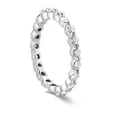 18k White Gold Eternity Diamond Wedding Band.